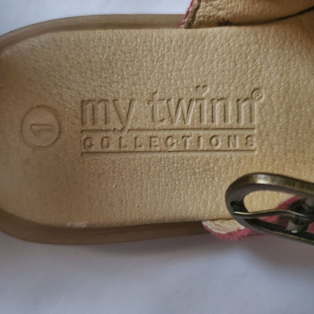 MY TWINN Collections Kids Girls Pink Nubuck Leather Slip-On Flat Clogs Size‎ 1 - Picture 10 of 12